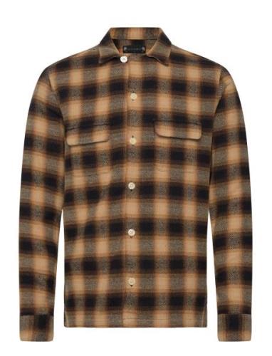 Telesto Ls Shirt Tops Overshirts Brown AllSaints