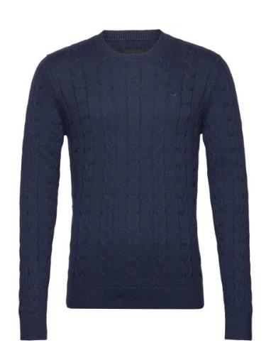 Hco. Guys Sweaters Tops Knitwear Round Necks Navy Hollister