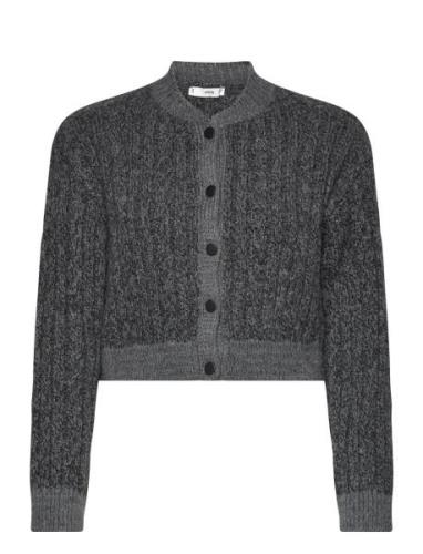 Button Knit Cardigan Tops Knitwear Cardigans Grey Mango