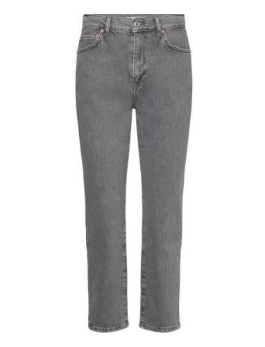 Claudia Slim-Fit Cropped Jeans Bottoms Jeans Straight-regular Grey Man...