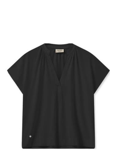 Mmshira Tee Tops Blouses Short-sleeved Black MOS MOSH