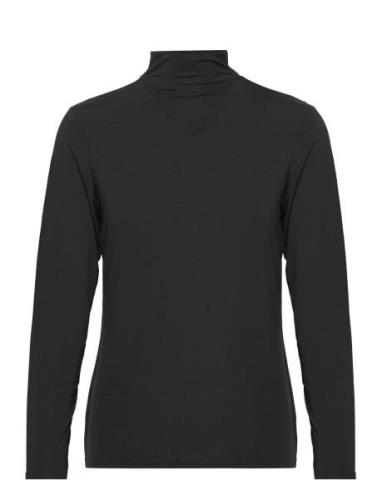 Warm Me Up - Thermal Knit Turtleneck Tops Knitwear Turtleneck Black Et...