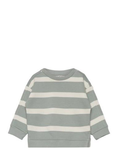 Striped Cotton-Blend Sweatshirt Tops Sweat-shirts & Hoodies Sweat-shir...