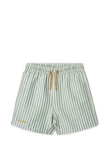 Duke Stripe Board Shorts Bottoms Shorts Green Liewood