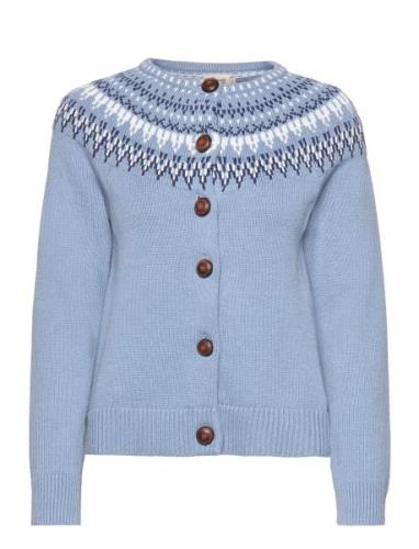 Joelle Cotton Cardigan Tops Knitwear Cardigans Blue Jumperfabriken