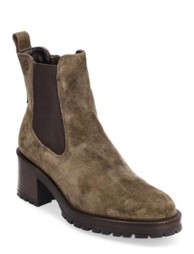 Women Boots Shoes Chelsea Boots Khaki Green Tamaris