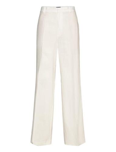 Linen Wide-Leg Pant Bottoms Trousers Wide Leg White Polo Ralph Lauren