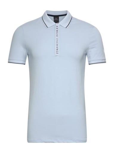 Polo Tops Polos Short-sleeved Blue Armani Exchange