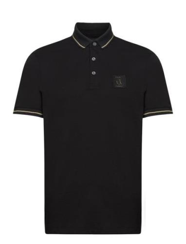 Polo Tops Polos Short-sleeved Black Armani Exchange