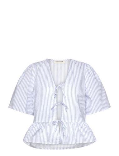 Shirt Tops Blouses Short-sleeved Blue Sofie Schnoor