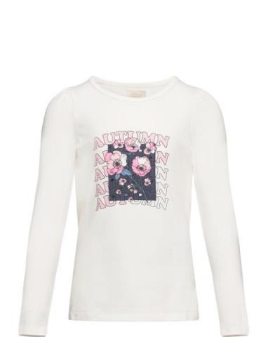 T-Shirt Ls Tops T-shirts Long-sleeved T-shirts Cream Creamie