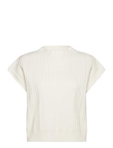 Sylvie Funnel Top Tops Knitwear Jumpers White Twist & Tango