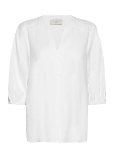 Fqlava-Blouse Tops Blouses Short-sleeved White FREE/QUENT