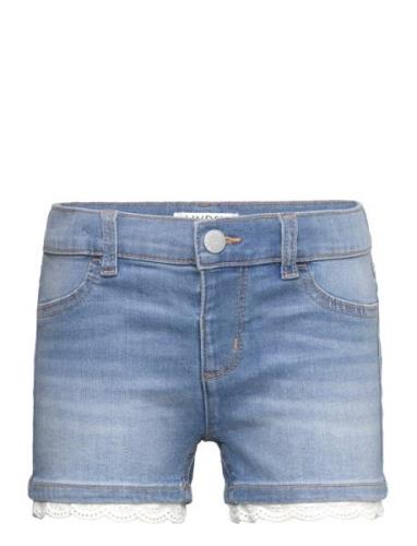 Shorts Denim With Lace Bottoms Shorts Blue Lindex