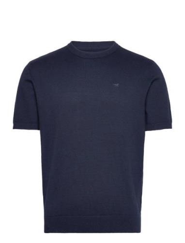 Style Ewen Tops Knitwear Round Necks Navy MUSTANG