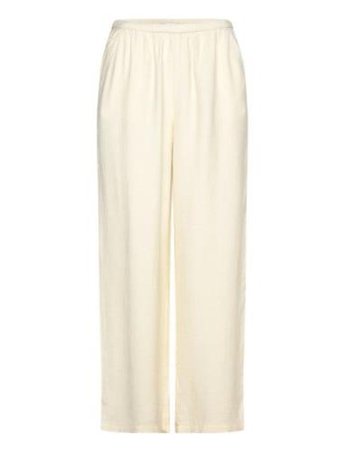 Bs Ragnhild Pants Bottoms Trousers Wide Leg Cream Bruun & Stengade