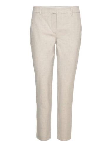 Kyliefv Crop Bottoms Trousers Straight Leg Beige FIVEUNITS