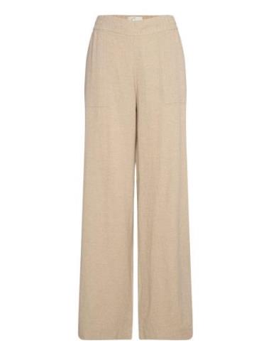 Lineafv Work Bottoms Trousers Wide Leg Beige FIVEUNITS