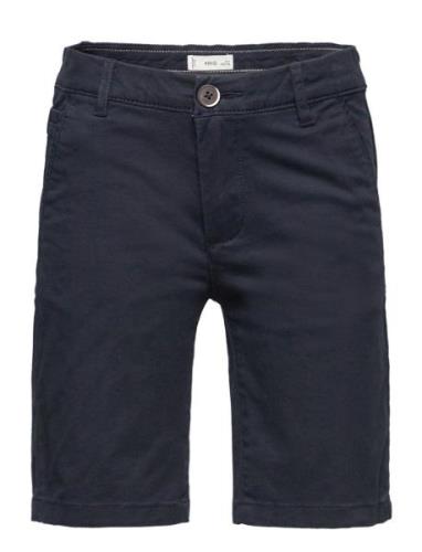 Slim-Fit Chino Cotton Bermuda Shorts Bottoms Shorts Navy Mango