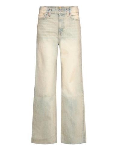 High-Waist Wideleg Jeans Bottoms Trousers Wide Leg Blue Mango