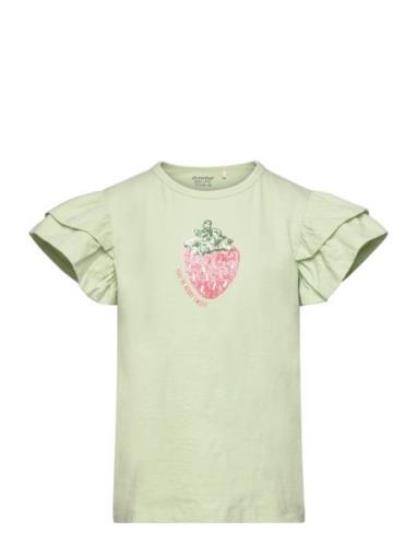 T-Shirt Ss Tops T-shirts Short-sleeved Green Minymo