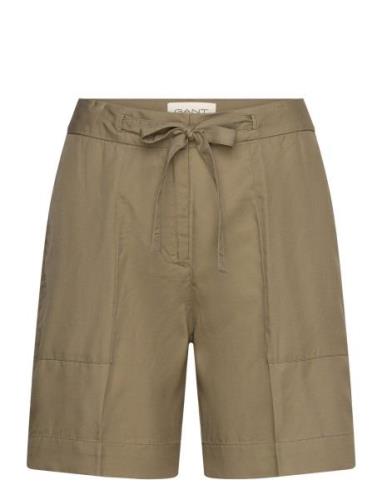 Rel Tie Waist Shorts Bottoms Shorts Casual Shorts Khaki Green GANT