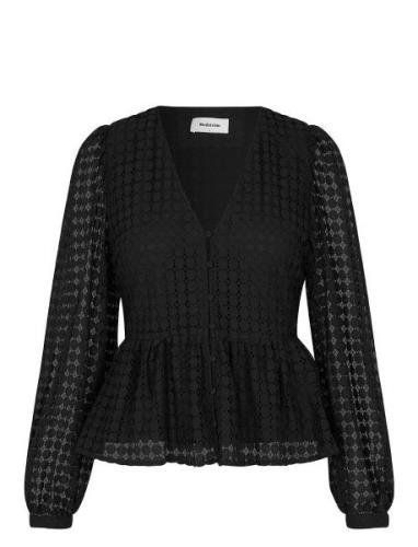 Hattiemd Top Tops Blouses Long-sleeved Black Modström