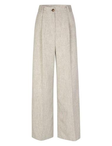 Haleymd Pants Bottoms Trousers Wide Leg Grey Modström