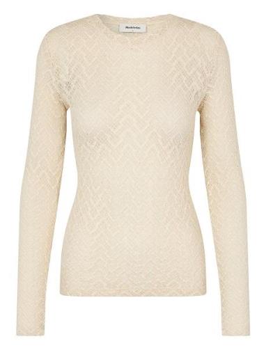 Hendrickmd Ls Top Tops T-shirts & Tops Long-sleeved Cream Modström