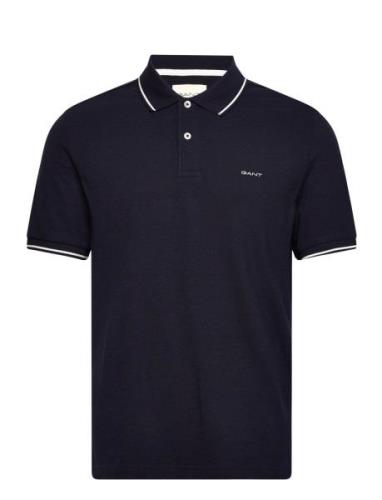 Tipping Ss Pique Polo Tops Polos Short-sleeved Navy GANT