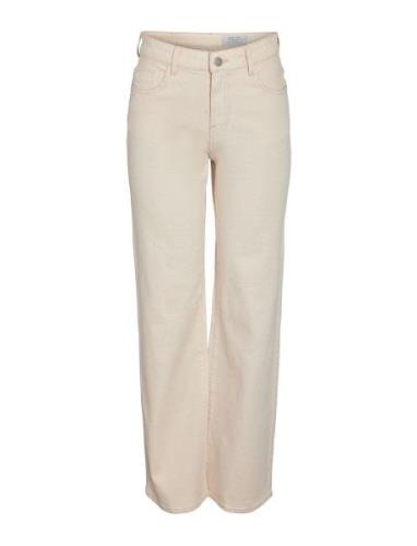 Nmyolanda Nw Wide Jeans Ecru Bottoms Jeans Wide Cream NOISY MAY