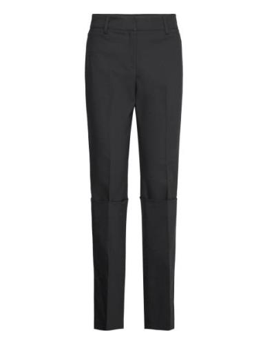 Straight Pleated Trousers Bottoms Trousers Straight Leg Black Mango