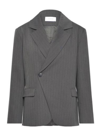 Noor Blazer Blazers Double Breasted Blazers Grey Hosbjerg