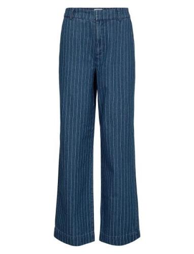 Nuenitta Pants Bottoms Trousers Wide Leg Blue Nümph