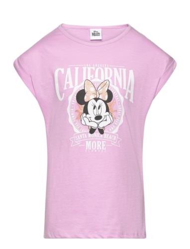 Tshirt Tops T-shirts Short-sleeved Pink Minnie Mouse