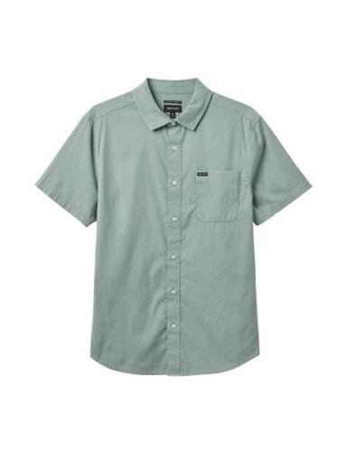 Charter Sol Wash S/S Wvn Tops Shirts Short-sleeved Green Brixton