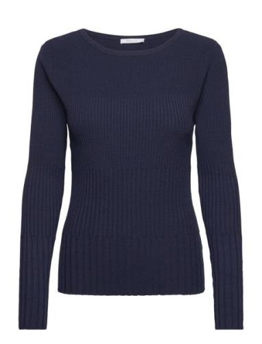 Cayenne Rib Knit Sweater Tops Knitwear Jumpers Navy Tamaris Apparel