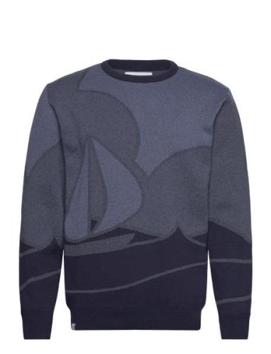 Sailaway Knit Tops Sweat-shirts & Hoodies Sweat-shirts Blue Makia