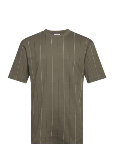 Aop Over D Logo Tee S/S Tops T-shirts Short-sleeved Green Lindbergh