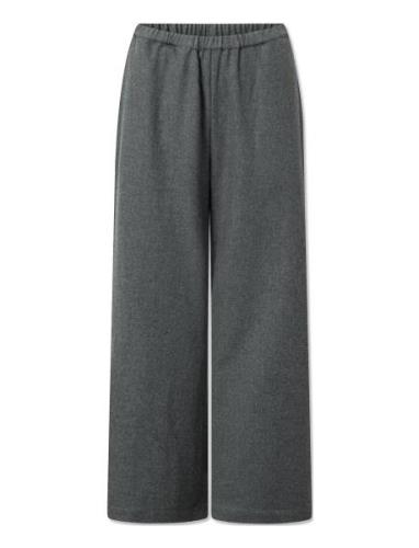 Bella Wool Pants Bottoms Trousers Wide Leg Grey STUDIO FEDER