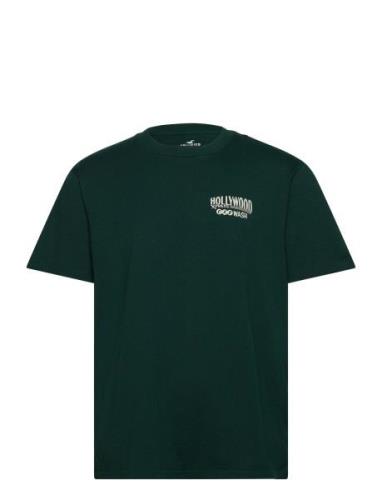 Hco. Guys Graphics Tops T-shirts Short-sleeved Green Hollister