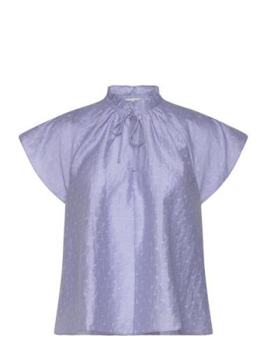 Sakarookh Blouse 14641 Tops Blouses Short-sleeved Blue Samsøe Samsøe