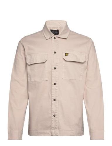 Garment Dyed Overshirt Tops Overshirts Beige Lyle & Scott