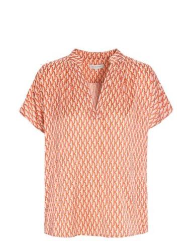 Melitadea Tops Blouses Short-sleeved Orange Dea Kudibal