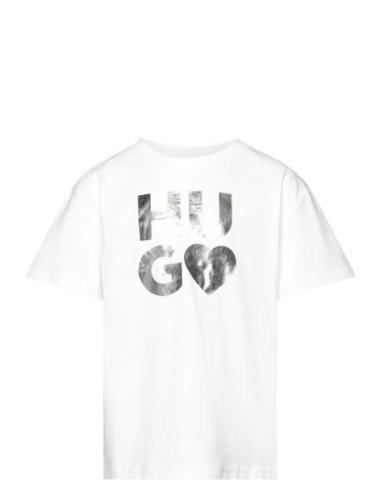 Short Sleeves Tee-Shirt Tops T-shirts Short-sleeved White Hugo Kids