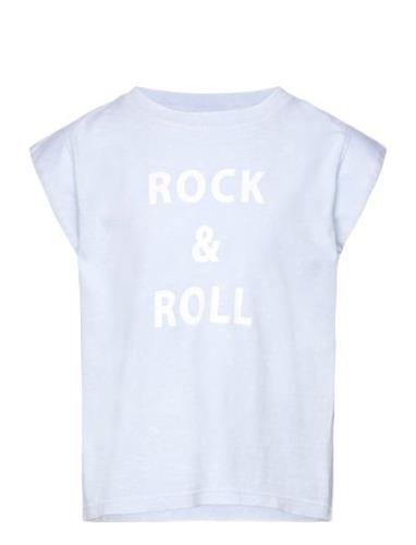 T-Shirt Tops T-shirts Short-sleeved Blue Zadig & Voltaire Kids