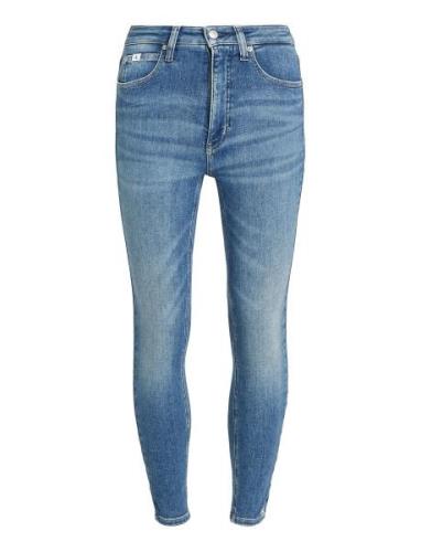 High Rise Super Skinny Ankle Bottoms Jeans Skinny Blue Calvin Klein Je...