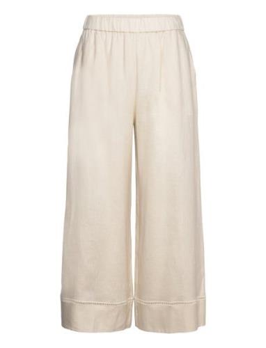 Brama Bottoms Trousers Wide Leg Cream Max Mara Leisure