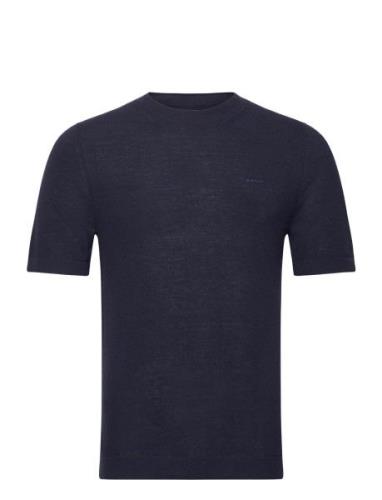 Pique T-Shirt Tops T-shirts Short-sleeved Blue GANT