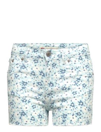 Levi's Printed Girlfriend Shorts Bottoms Shorts Blue Levi's